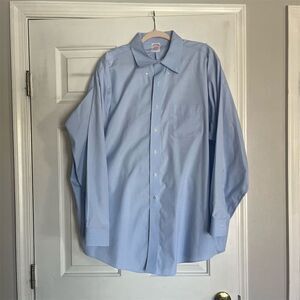 Brooks Brothers Men's Dress Shirt 18 Blue Long Sleeve Button-Down